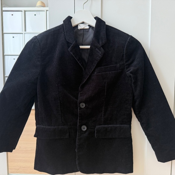 LIKE NEW BOYS SIZE 7/8 MEDIUM CORDUROY - BLACK - Picture 1 of 4